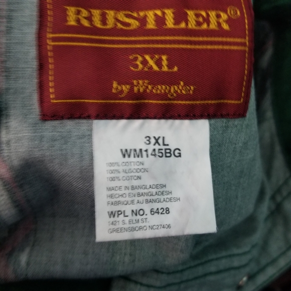 Rustler western shirt Sz 3x - Picture 3 of 3